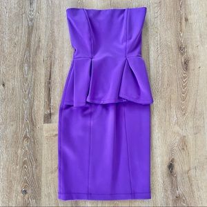 Torn by Ronny Kobo Peplum Scuba Dress